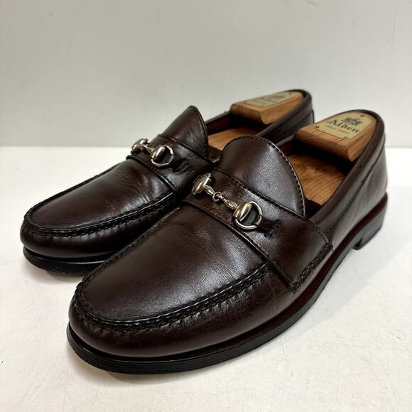 NEW HEELS Rancourt & Co. Horsebit Loafer Dark Brown Calf Made in USA Men's 9.5 - Picture 1 of 13